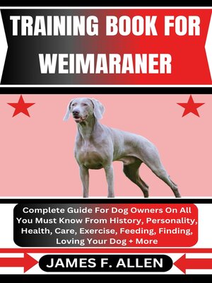 cover image of TRAINING BOOK FOR WEIMARANER